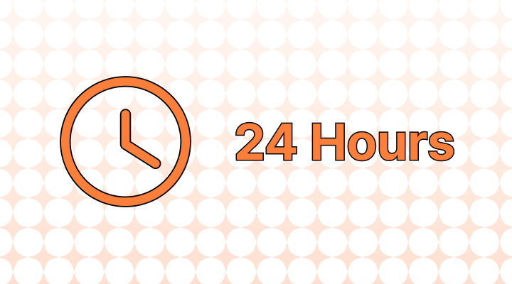 「In 24 hours」の正しい使い方