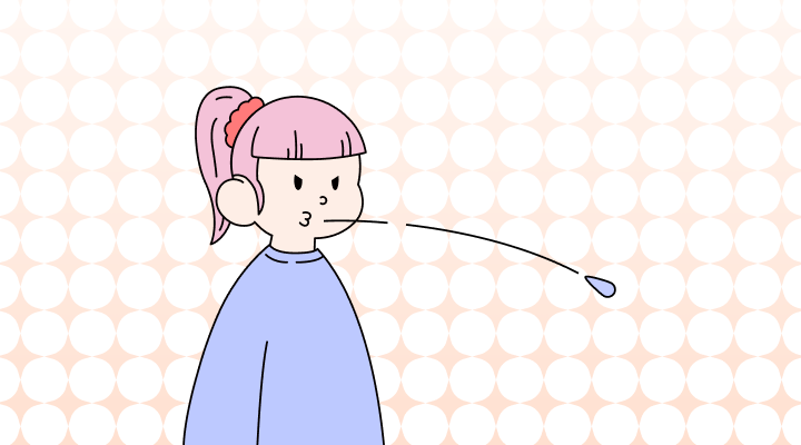 唾、よだれ英語で(Spit, Saliva, Spittle, Drool, Dribble差異と意味)